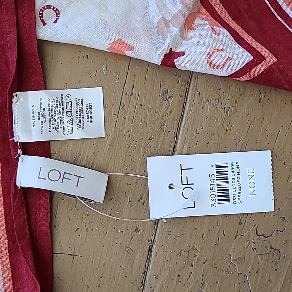 Loft Horse Print Scarf Bandana - Picture 2 of 7